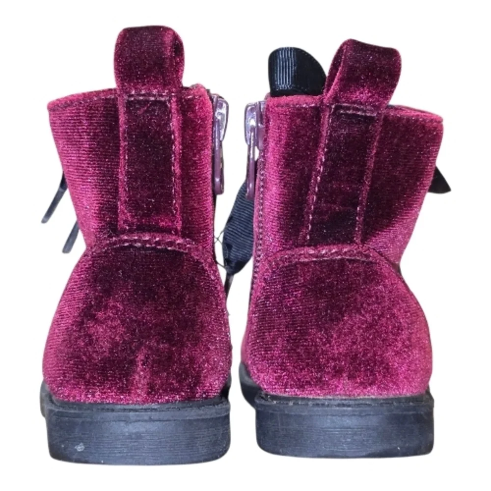 Cat & Jack Velvet Kids Boots - Deep Burgundy Toddler Sz 5